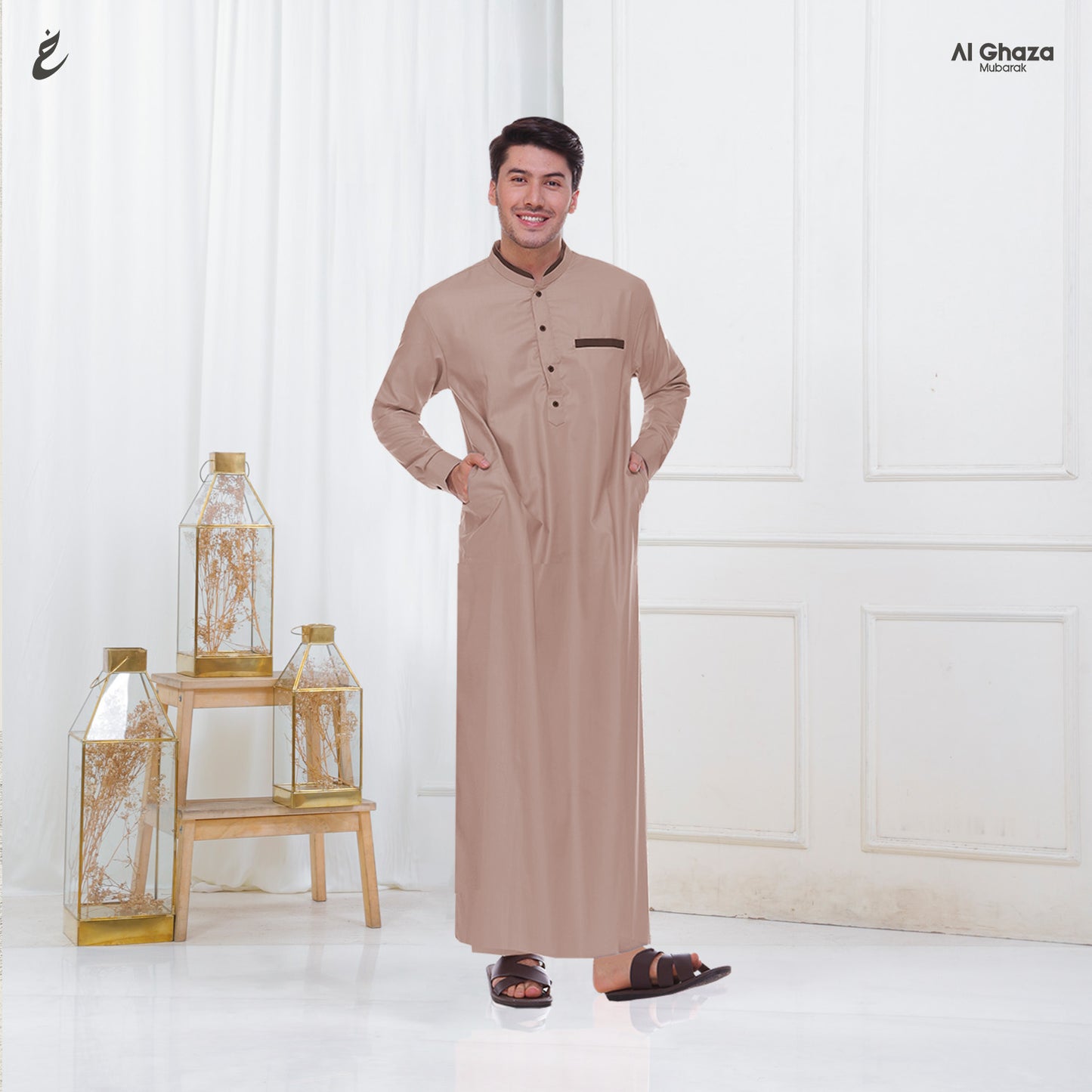 Gamis Arofah Lengan Kemeja Dewasa
