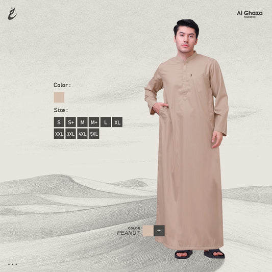 Gamis Ahmad Warna Peanut