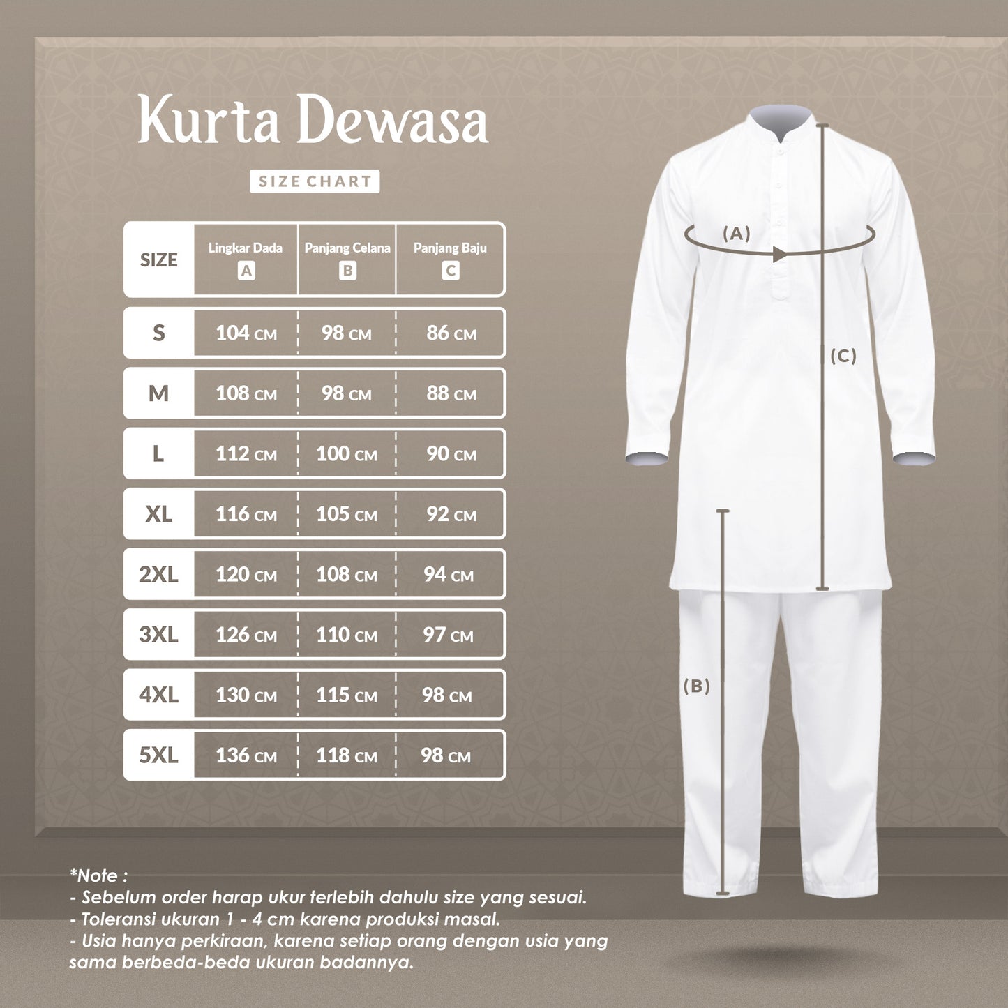 Setelan Kurta Yusuf