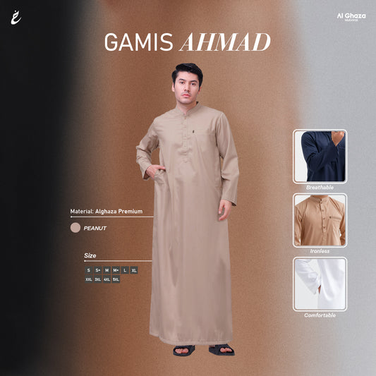Gamis Ahmad Warna Peanut