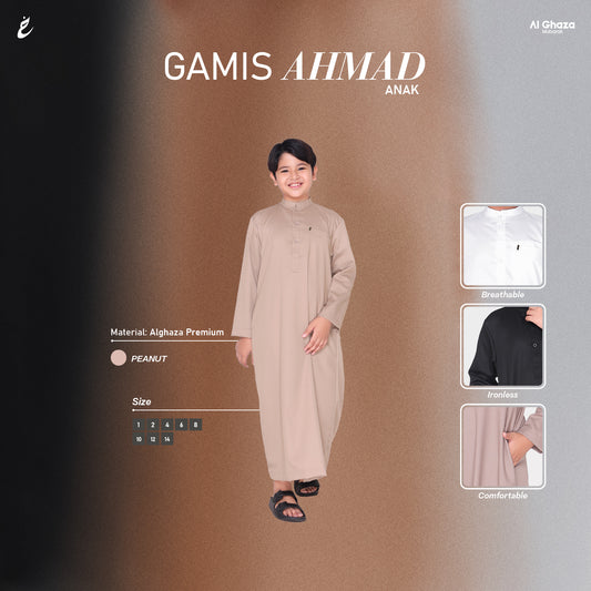 Gamis Ahmad Anak Warna Peanut