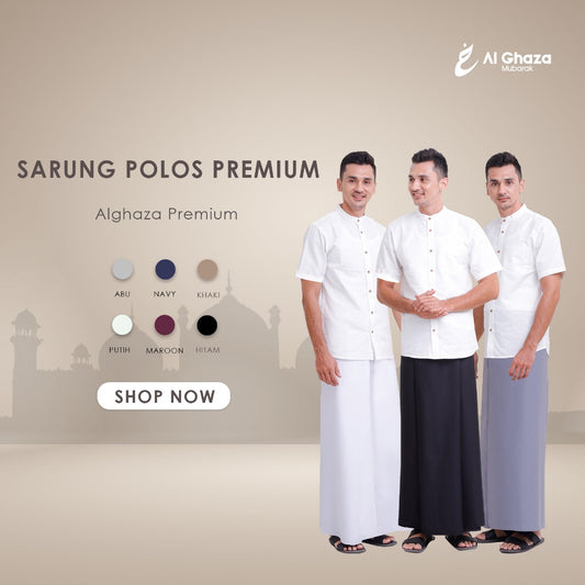 Alghaza Mubarak | Sarung Polos Pria Premium