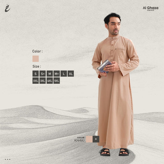 Gamis Ahmad Warna Khaki