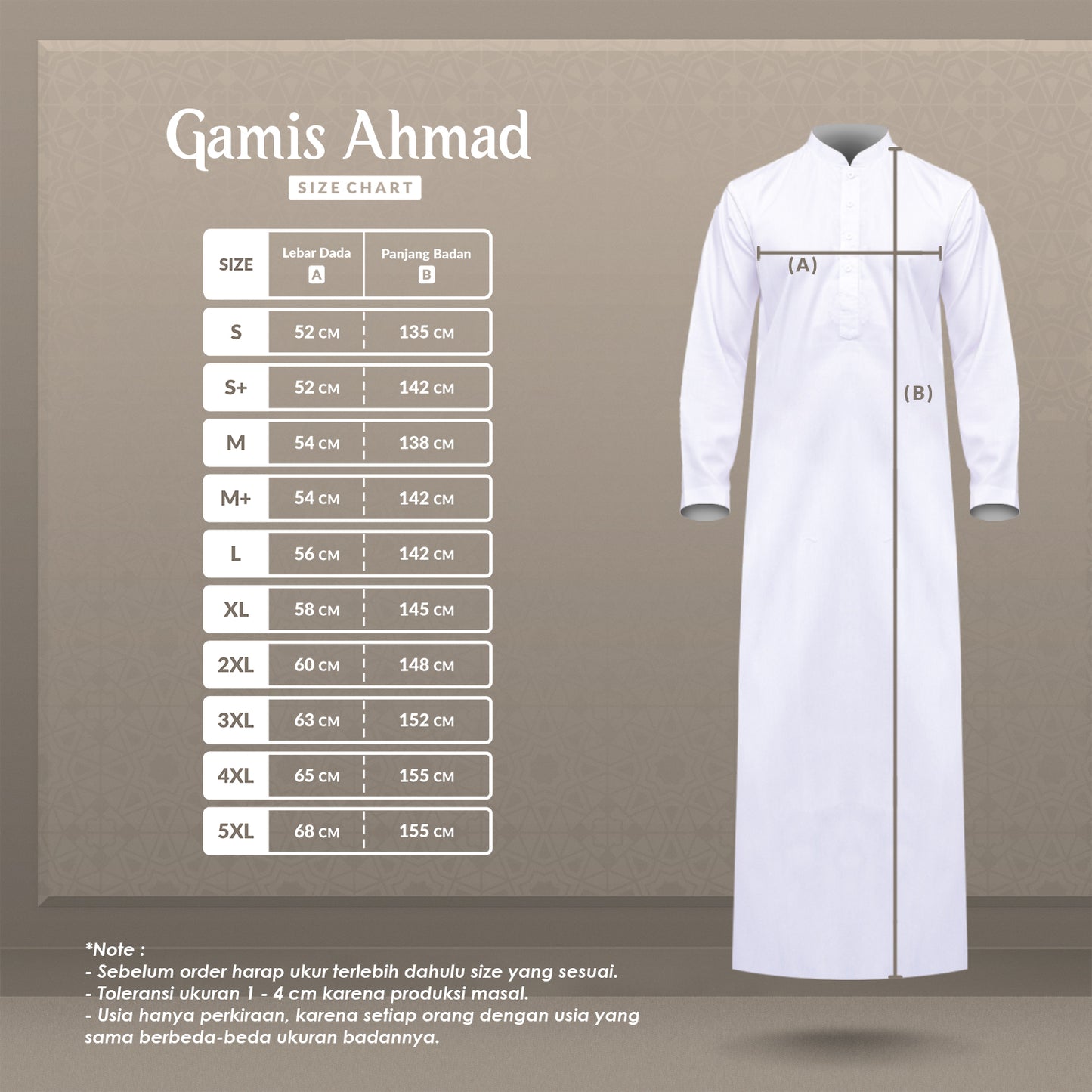 Gamis Ahmad Dewasa