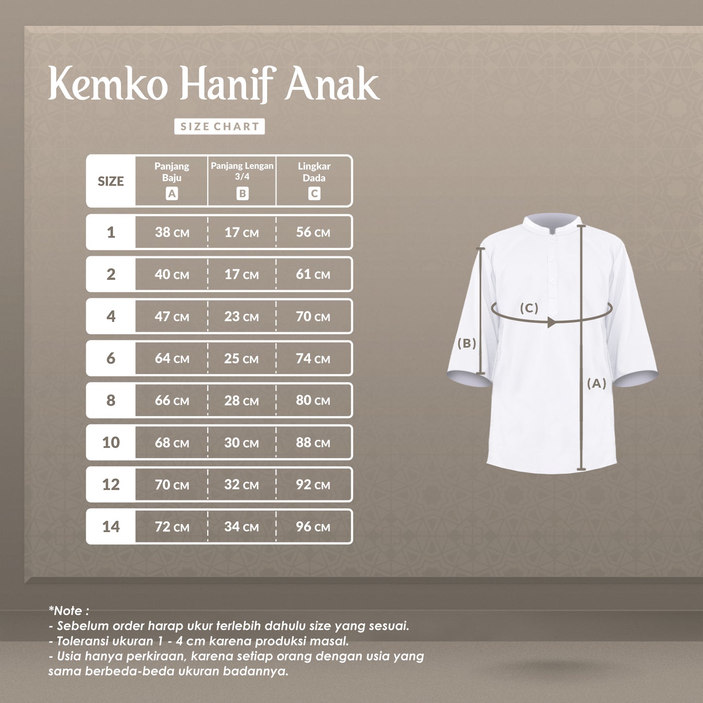 Kemko Hanif Lengan Pendek Anak